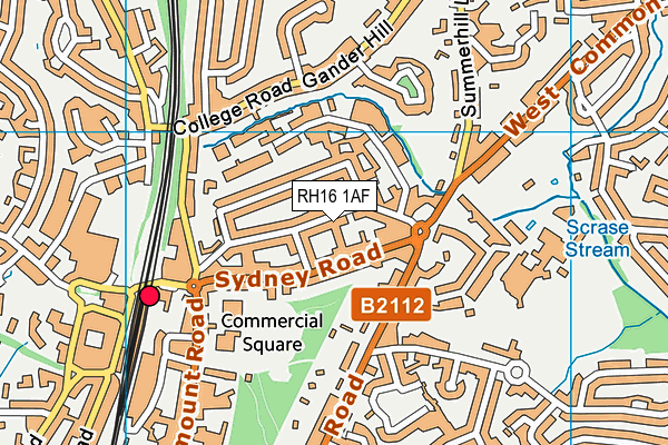 RH16 1AF map - OS VectorMap District (Ordnance Survey) RH16 1AF map - OS VectorMap District (Ordnance Survey)