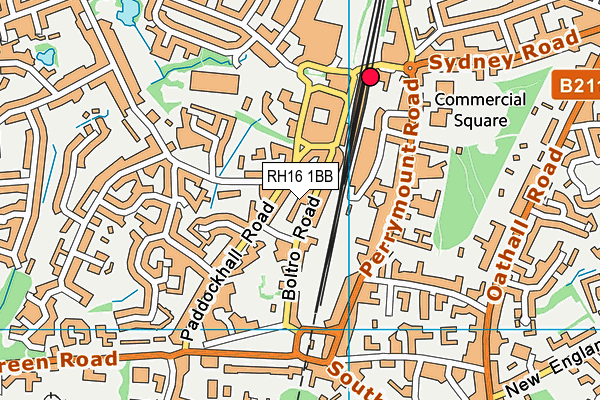 RH16 1BB map - OS VectorMap District (Ordnance Survey) RH16 1BB map - OS VectorMap District (Ordnance Survey)