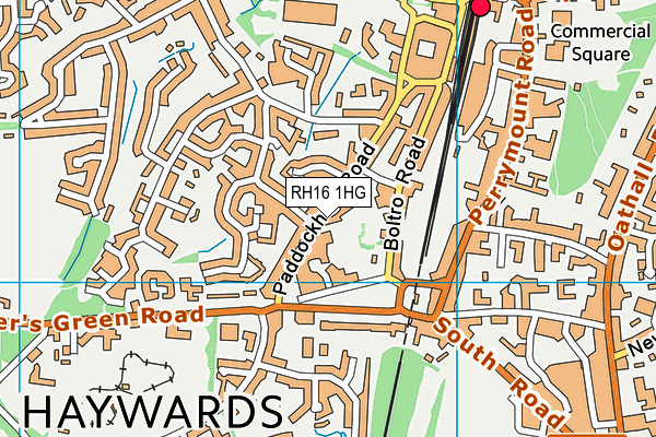 RH16 1HG map - OS VectorMap District (Ordnance Survey) RH16 1HG map - OS VectorMap District (Ordnance Survey)