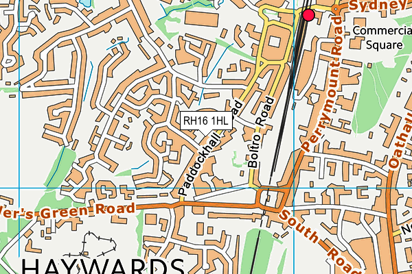 RH16 1HL map - OS VectorMap District (Ordnance Survey) RH16 1HL map - OS VectorMap District (Ordnance Survey)