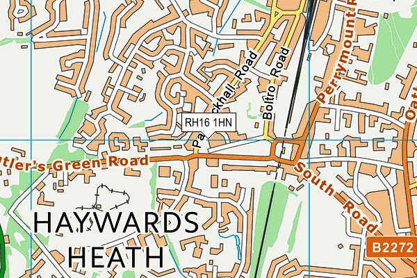 RH16 1HN map - OS VectorMap District (Ordnance Survey) RH16 1HN map - OS VectorMap District (Ordnance Survey)