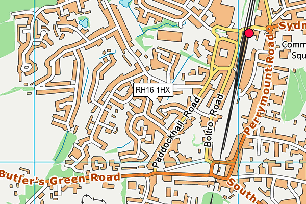 RH16 1HX map - OS VectorMap District (Ordnance Survey) RH16 1HX map - OS VectorMap District (Ordnance Survey)