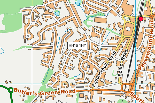 RH16 1HY map - OS VectorMap District (Ordnance Survey) RH16 1HY map - OS VectorMap District (Ordnance Survey)