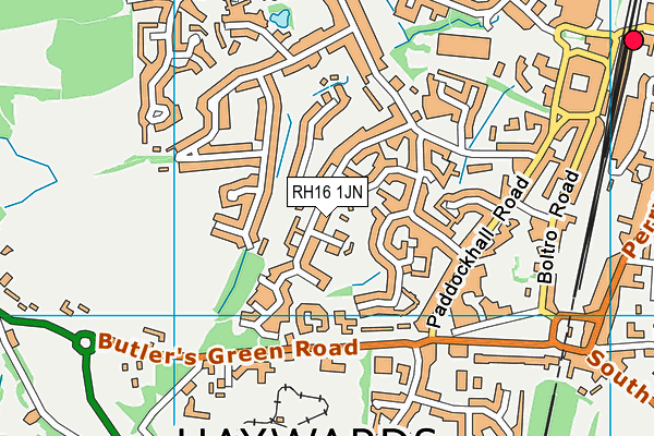 RH16 1JN map - OS VectorMap District (Ordnance Survey) RH16 1JN map - OS VectorMap District (Ordnance Survey)