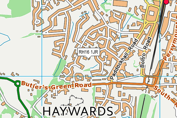 RH16 1JR map - OS VectorMap District (Ordnance Survey) RH16 1JR map - OS VectorMap District (Ordnance Survey)