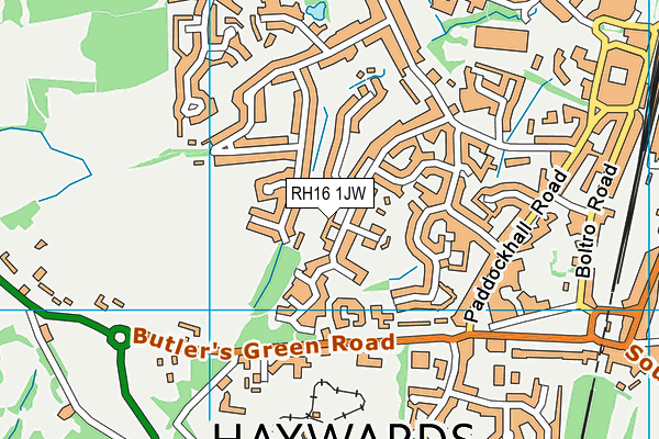 RH16 1JW map - OS VectorMap District (Ordnance Survey) RH16 1JW map - OS VectorMap District (Ordnance Survey)