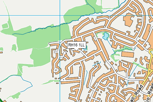 RH16 1LL map - OS VectorMap District (Ordnance Survey) RH16 1LL map - OS VectorMap District (Ordnance Survey)