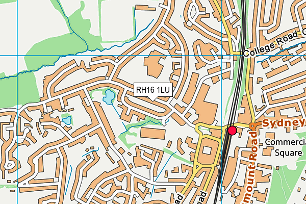 RH16 1LU map - OS VectorMap District (Ordnance Survey) RH16 1LU map - OS VectorMap District (Ordnance Survey)