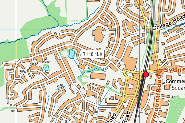 RH16 1LX map - OS VectorMap District (Ordnance Survey) RH16 1LX map - OS VectorMap District (Ordnance Survey)