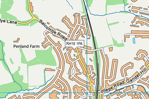 RH16 1PA map - OS VectorMap District (Ordnance Survey) RH16 1PA map - OS VectorMap District (Ordnance Survey)