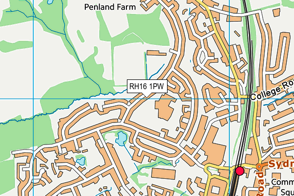 RH16 1PW map - OS VectorMap District (Ordnance Survey) RH16 1PW map - OS VectorMap District (Ordnance Survey)