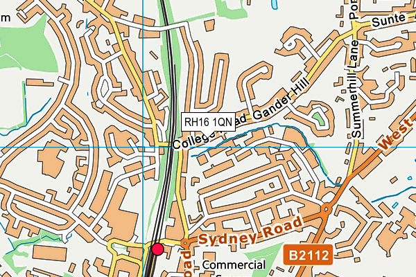 RH16 1QN map - OS VectorMap District (Ordnance Survey) RH16 1QN map - OS VectorMap District (Ordnance Survey)