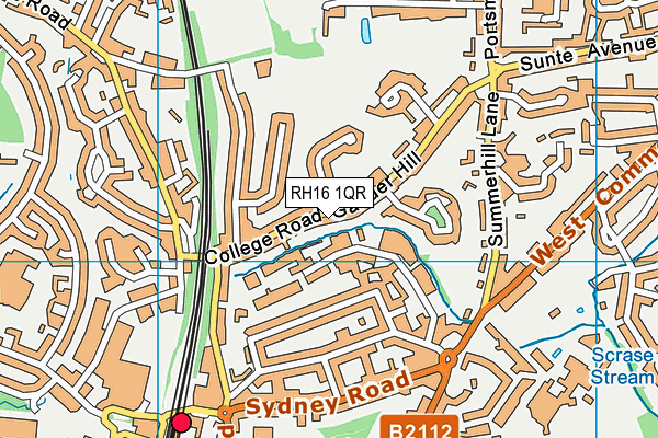 RH16 1QR map - OS VectorMap District (Ordnance Survey)
