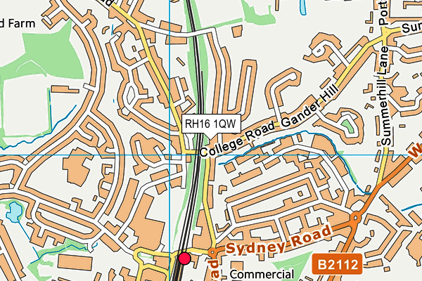 RH16 1QW map - OS VectorMap District (Ordnance Survey) RH16 1QW map - OS VectorMap District (Ordnance Survey)