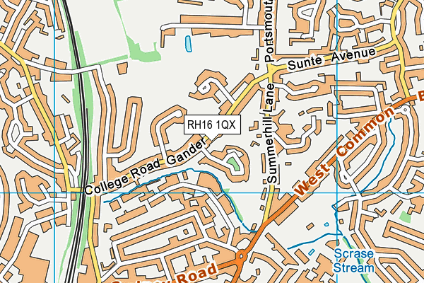 RH16 1QX map - OS VectorMap District (Ordnance Survey) RH16 1QX map - OS VectorMap District (Ordnance Survey)