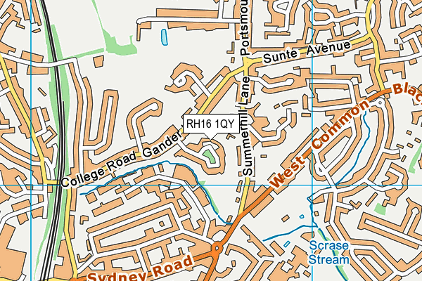 RH16 1QY map - OS VectorMap District (Ordnance Survey)