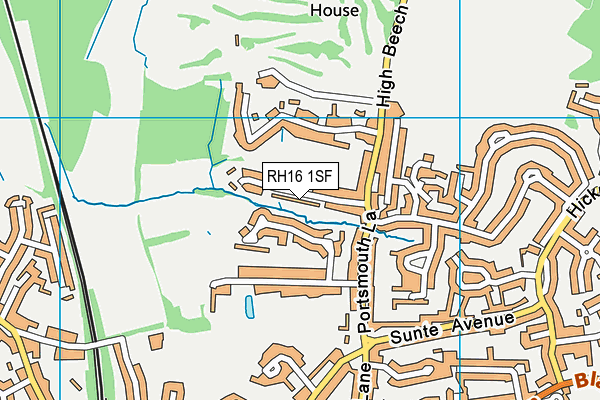 RH16 1SF map - OS VectorMap District (Ordnance Survey) RH16 1SF map - OS VectorMap District (Ordnance Survey)