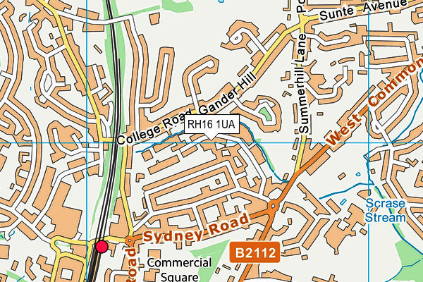 RH16 1UA map - OS VectorMap District (Ordnance Survey) RH16 1UA map - OS VectorMap District (Ordnance Survey)