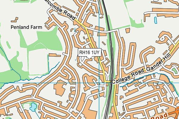 RH16 1UY map - OS VectorMap District (Ordnance Survey) RH16 1UY map - OS VectorMap District (Ordnance Survey)