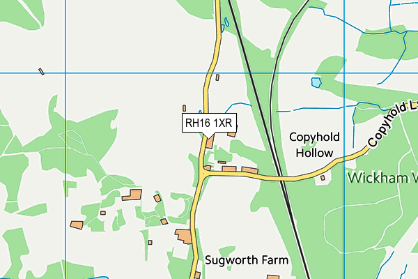 RH16 1XR map - OS VectorMap District (Ordnance Survey) RH16 1XR map - OS VectorMap District (Ordnance Survey)