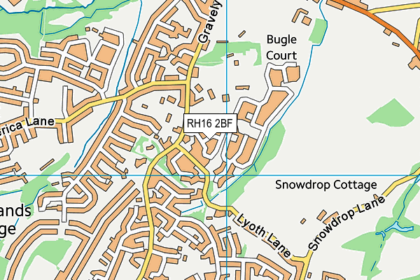 RH16 2BF map - OS VectorMap District (Ordnance Survey) RH16 2BF map - OS VectorMap District (Ordnance Survey)
