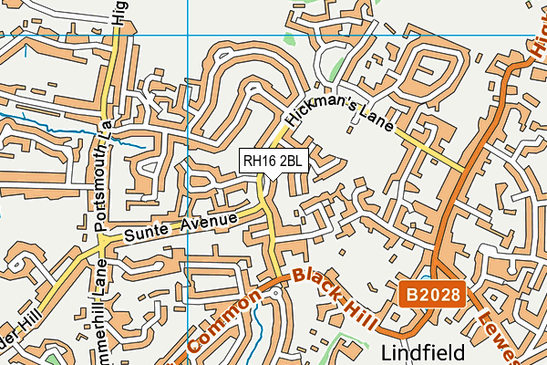 RH16 2BL map - OS VectorMap District (Ordnance Survey) RH16 2BL map - OS VectorMap District (Ordnance Survey)