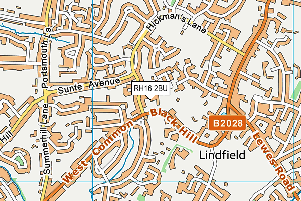 RH16 2BU map - OS VectorMap District (Ordnance Survey) RH16 2BU map - OS VectorMap District (Ordnance Survey)