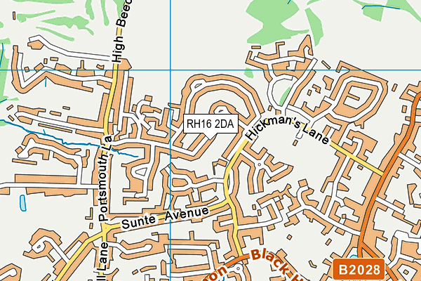 RH16 2DA map - OS VectorMap District (Ordnance Survey) RH16 2DA map - OS VectorMap District (Ordnance Survey)