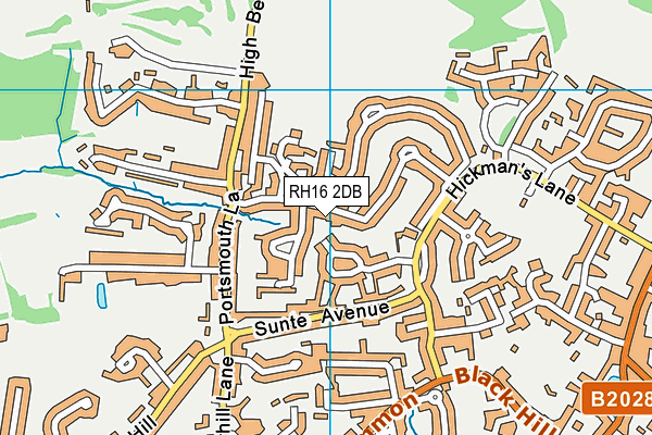 RH16 2DB map - OS VectorMap District (Ordnance Survey) RH16 2DB map - OS VectorMap District (Ordnance Survey)