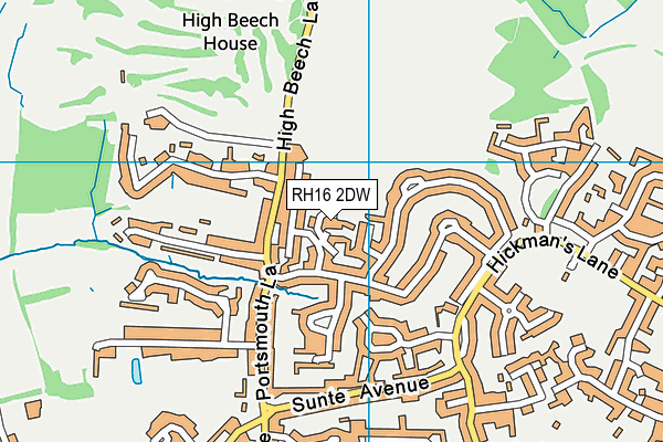 RH16 2DW map - OS VectorMap District (Ordnance Survey) RH16 2DW map - OS VectorMap District (Ordnance Survey)