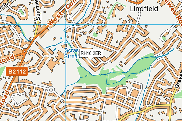 RH16 2ER map - OS VectorMap District (Ordnance Survey)