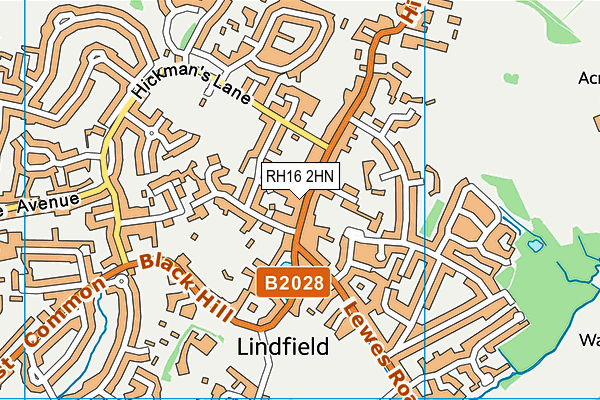 RH16 2HN map - OS VectorMap District (Ordnance Survey) RH16 2HN map - OS VectorMap District (Ordnance Survey)