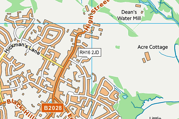 RH16 2JD map - OS VectorMap District (Ordnance Survey) RH16 2JD map - OS VectorMap District (Ordnance Survey)