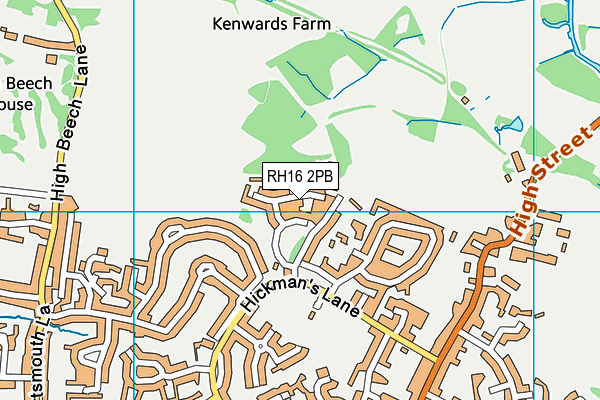 RH16 2PB map - OS VectorMap District (Ordnance Survey) RH16 2PB map - OS VectorMap District (Ordnance Survey)