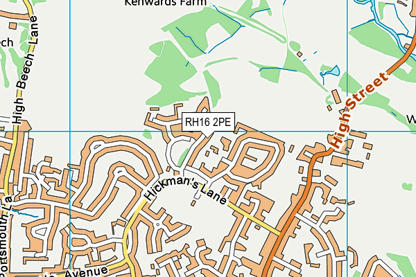 RH16 2PE map - OS VectorMap District (Ordnance Survey) RH16 2PE map - OS VectorMap District (Ordnance Survey)