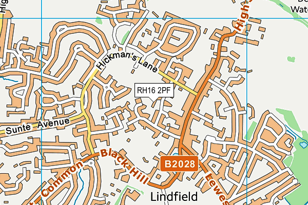 RH16 2PF map - OS VectorMap District (Ordnance Survey) RH16 2PF map - OS VectorMap District (Ordnance Survey)