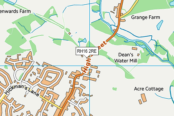 RH16 2RE map - OS VectorMap District (Ordnance Survey) RH16 2RE map - OS VectorMap District (Ordnance Survey)