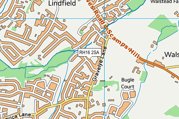 RH16 2SA map - OS VectorMap District (Ordnance Survey) RH16 2SA map - OS VectorMap District (Ordnance Survey)
