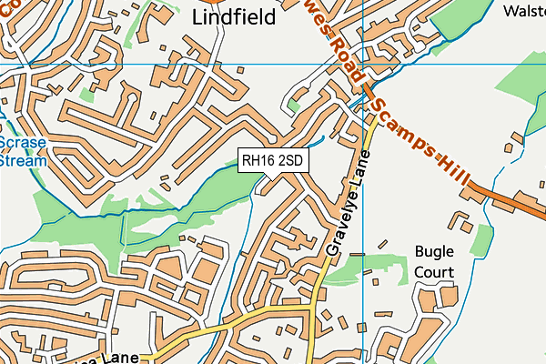 RH16 2SD map - OS VectorMap District (Ordnance Survey)