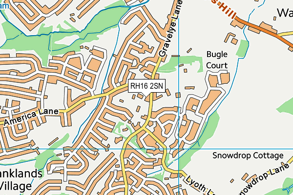 RH16 2SN map - OS VectorMap District (Ordnance Survey) RH16 2SN map - OS VectorMap District (Ordnance Survey)