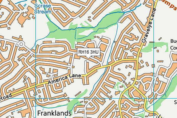 RH16 3HU map - OS VectorMap District (Ordnance Survey) RH16 3HU map - OS VectorMap District (Ordnance Survey)
