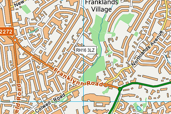 RH16 3LZ map - OS VectorMap District (Ordnance Survey) RH16 3LZ map - OS VectorMap District (Ordnance Survey)