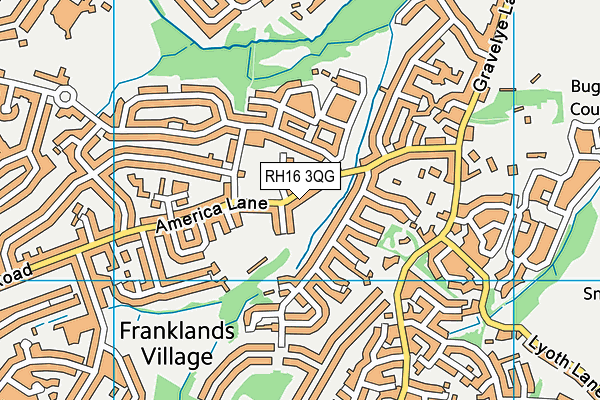 RH16 3QG map - OS VectorMap District (Ordnance Survey) RH16 3QG map - OS VectorMap District (Ordnance Survey)
