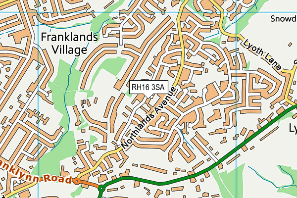 RH16 3SA map - OS VectorMap District (Ordnance Survey) RH16 3SA map - OS VectorMap District (Ordnance Survey)