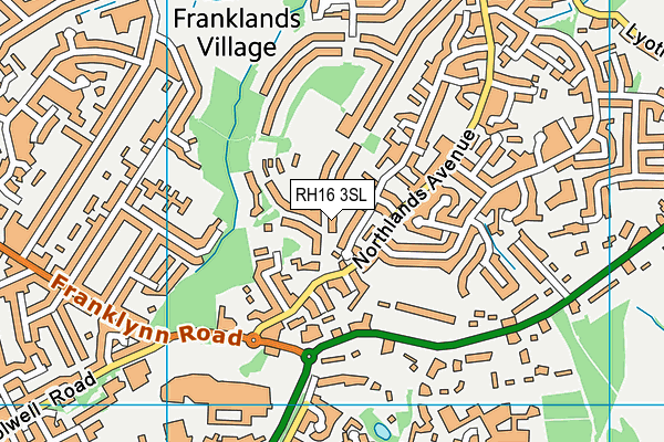 RH16 3SL map - OS VectorMap District (Ordnance Survey) RH16 3SL map - OS VectorMap District (Ordnance Survey)