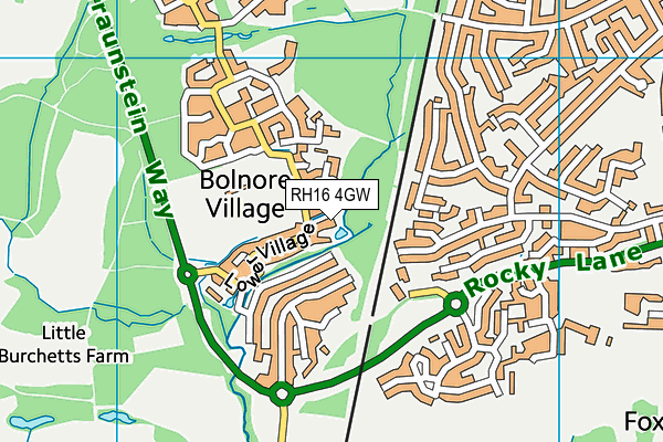 RH16 4GW map - OS VectorMap District (Ordnance Survey) RH16 4GW map - OS VectorMap District (Ordnance Survey)