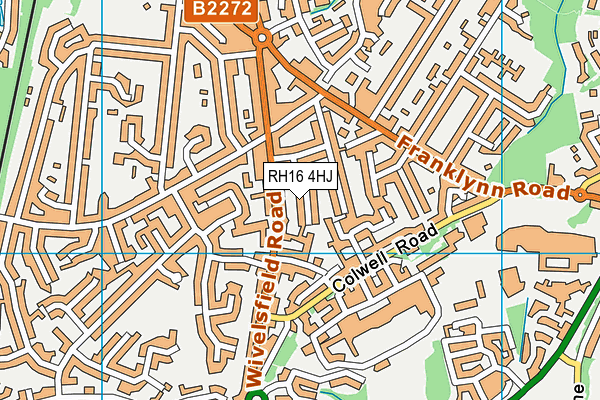 RH16 4HJ map - OS VectorMap District (Ordnance Survey) RH16 4HJ map - OS VectorMap District (Ordnance Survey)