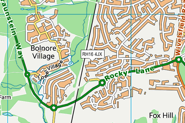 RH16 4JX map - OS VectorMap District (Ordnance Survey) RH16 4JX map - OS VectorMap District (Ordnance Survey)