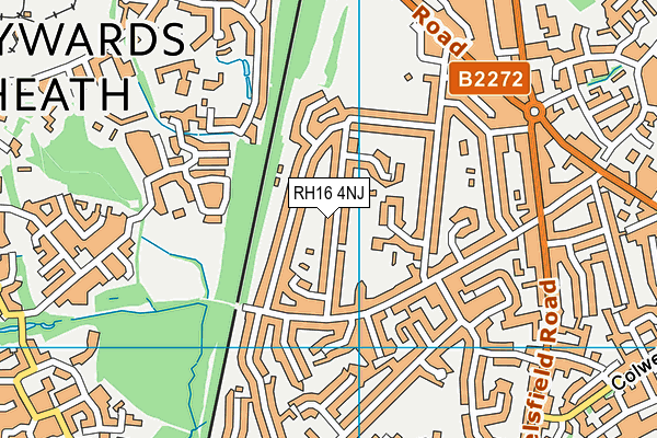 RH16 4NJ map - OS VectorMap District (Ordnance Survey) RH16 4NJ map - OS VectorMap District (Ordnance Survey)