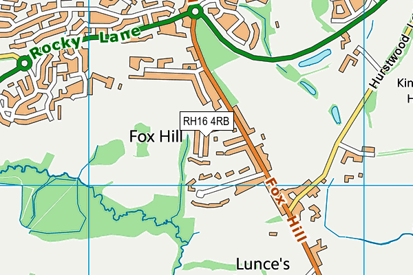 RH16 4RB map - OS VectorMap District (Ordnance Survey)